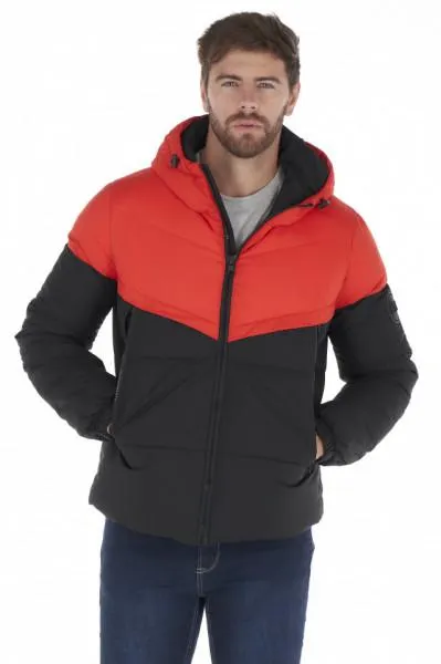 Kenvelo - Jacheta barbat in doua culori cu gluga si buzunare inalte