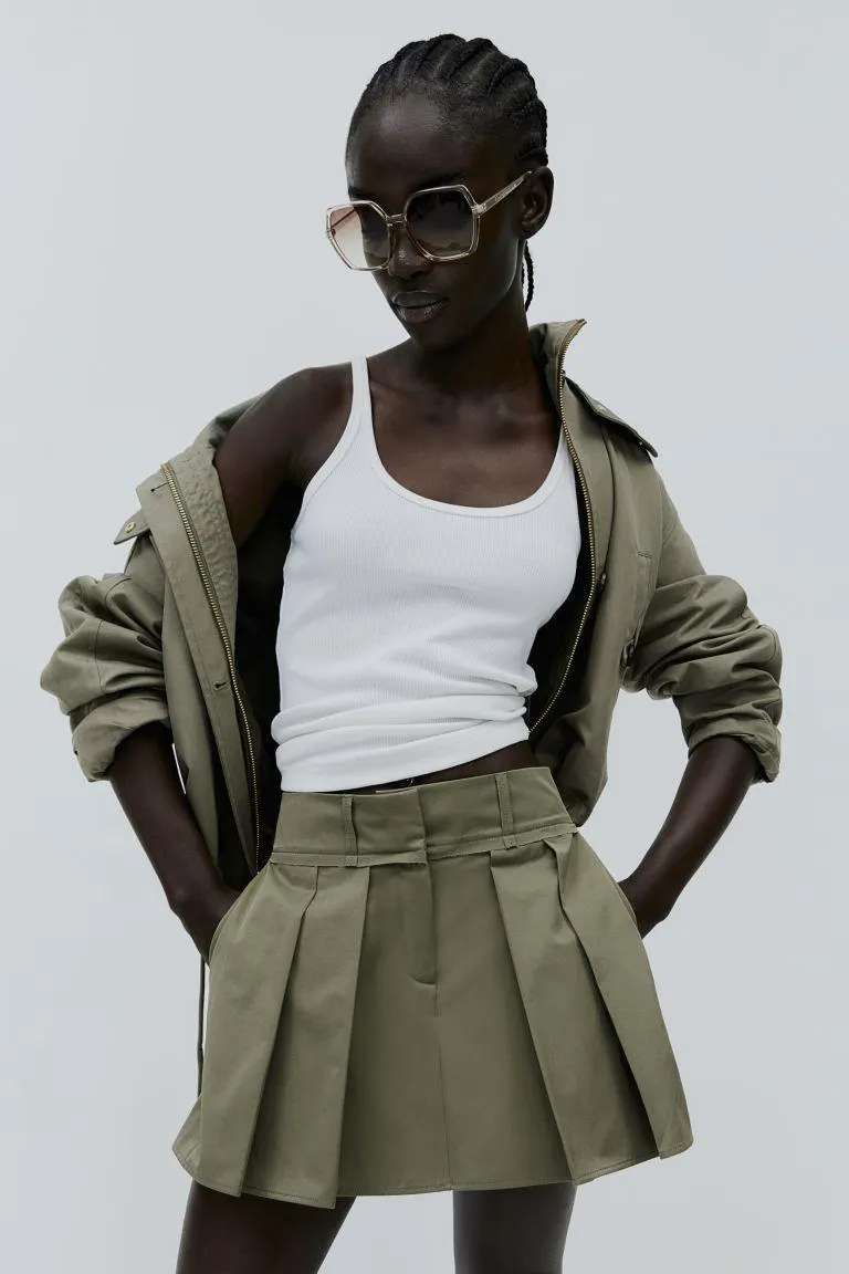 Bukseskjørt med folder