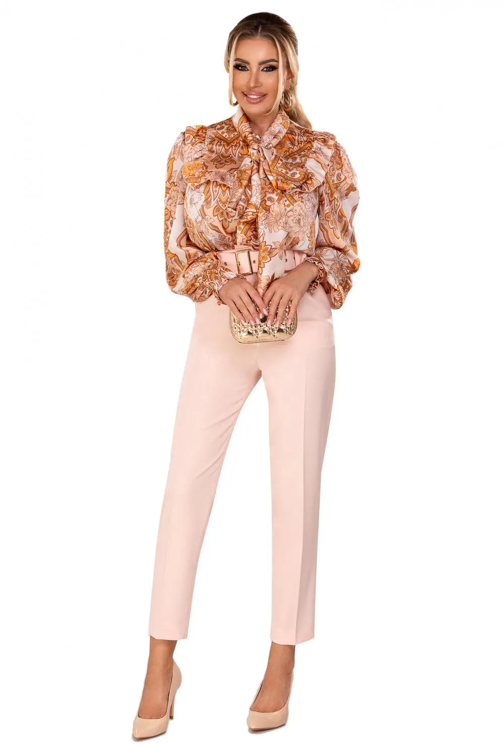 Pantaloni eleganti rose prafuit