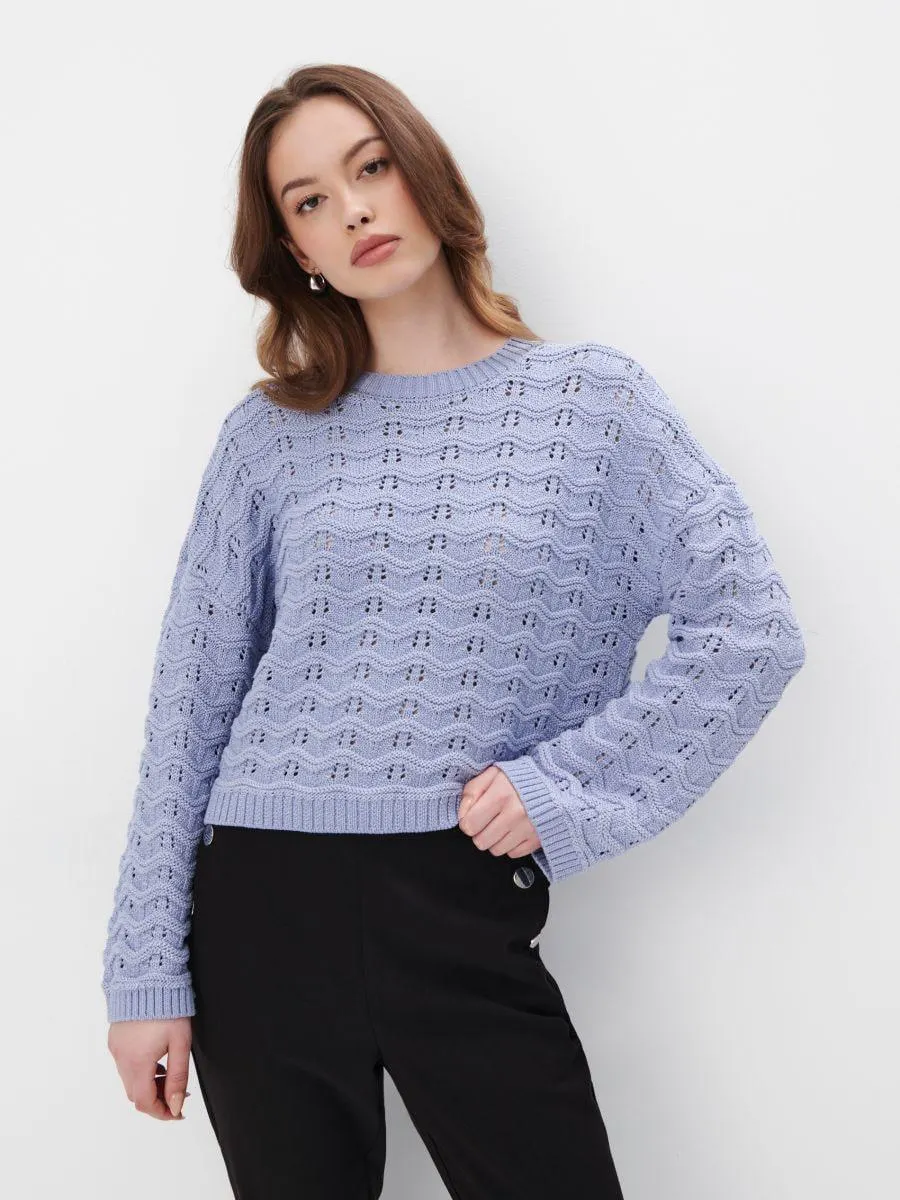 Pulover cu model tricotat deosebit