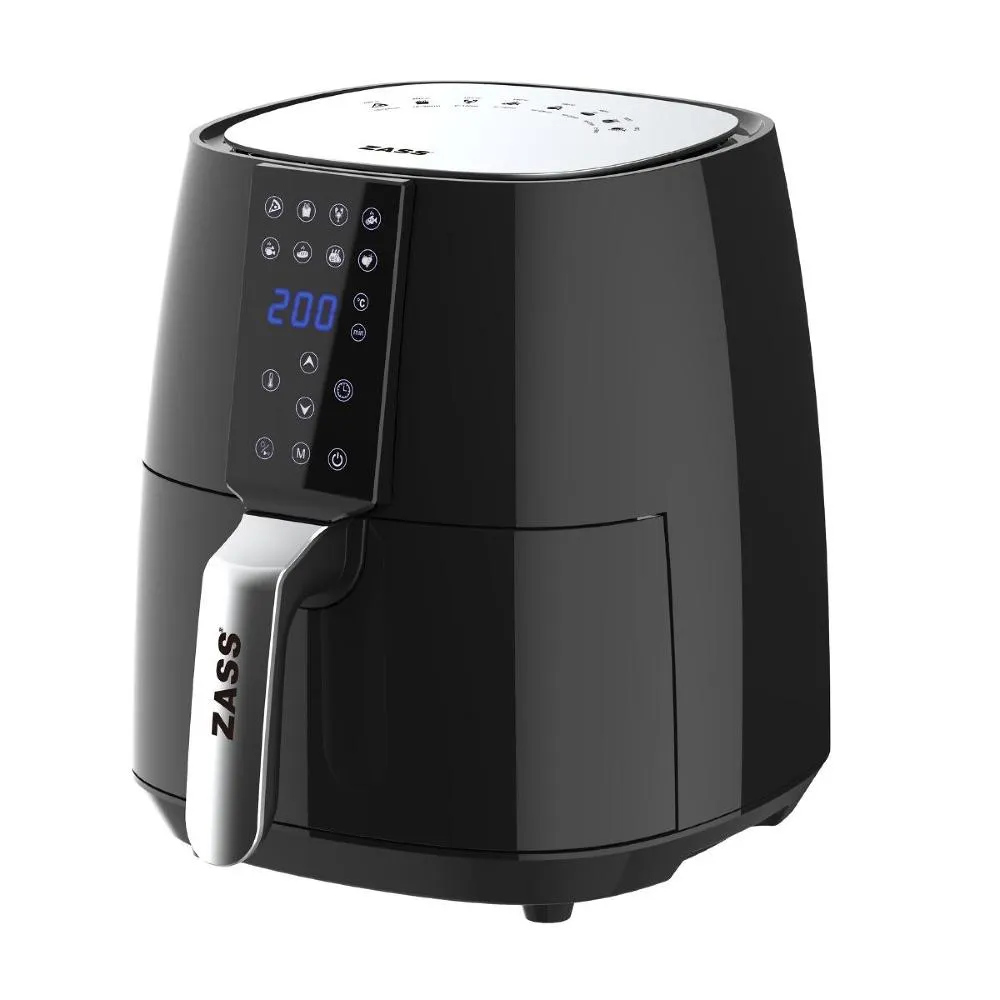 Friteuza cu aer cald Zass ZAF 03, 3.8 litri, 1450 W, Negru