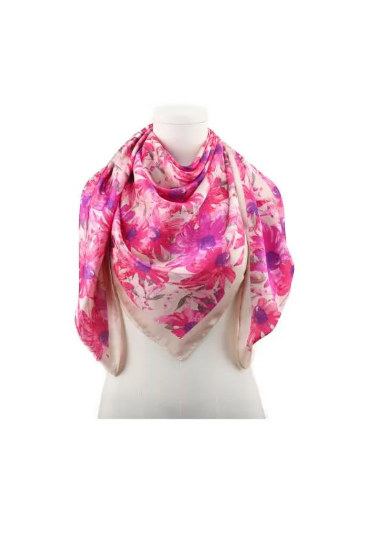 Esarfa dama ciclame patrata de primavara