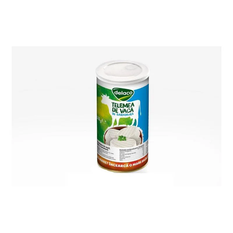 Telemea de vaca maturata Delaco, in saramura, 800 g Telemea de vaca maturata Delaco, in saramura, 800 g