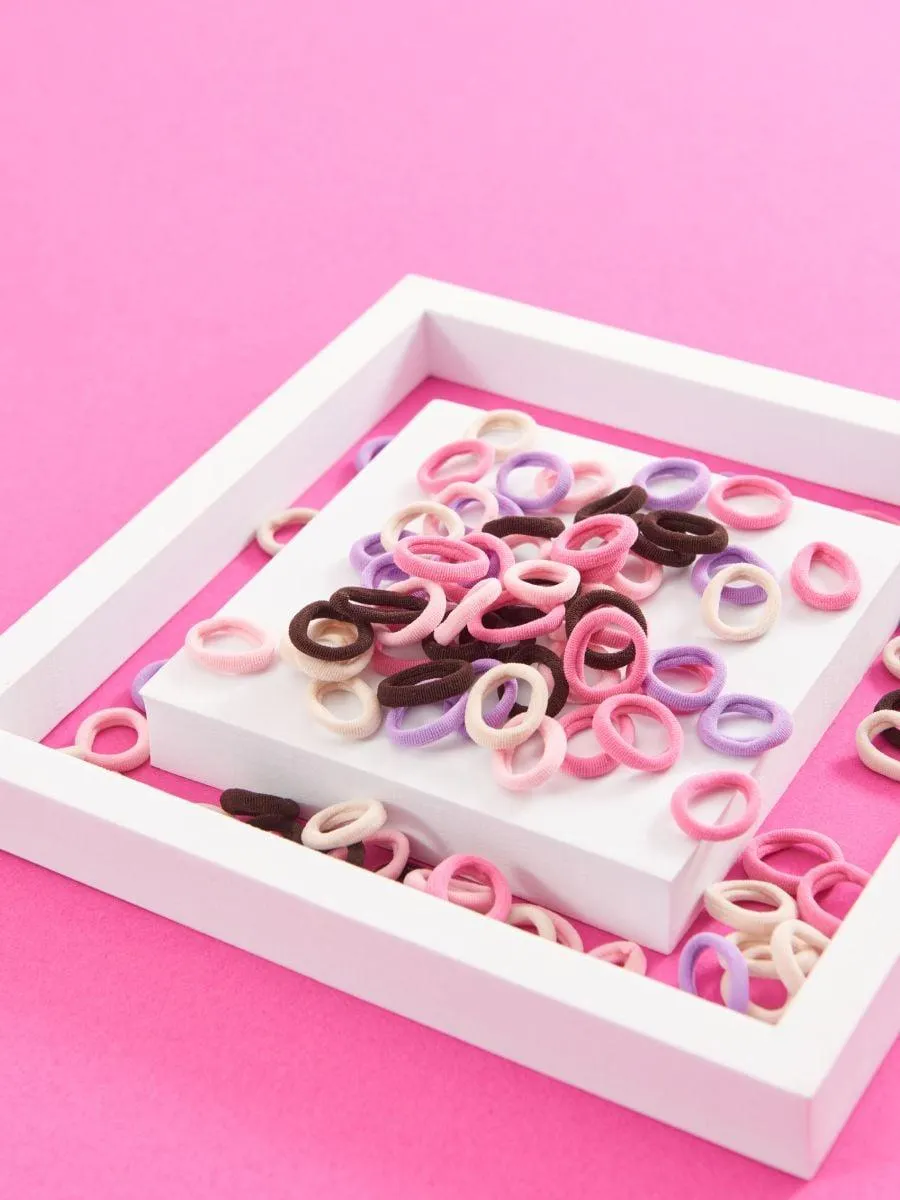 Set de 100 de elastice de păr