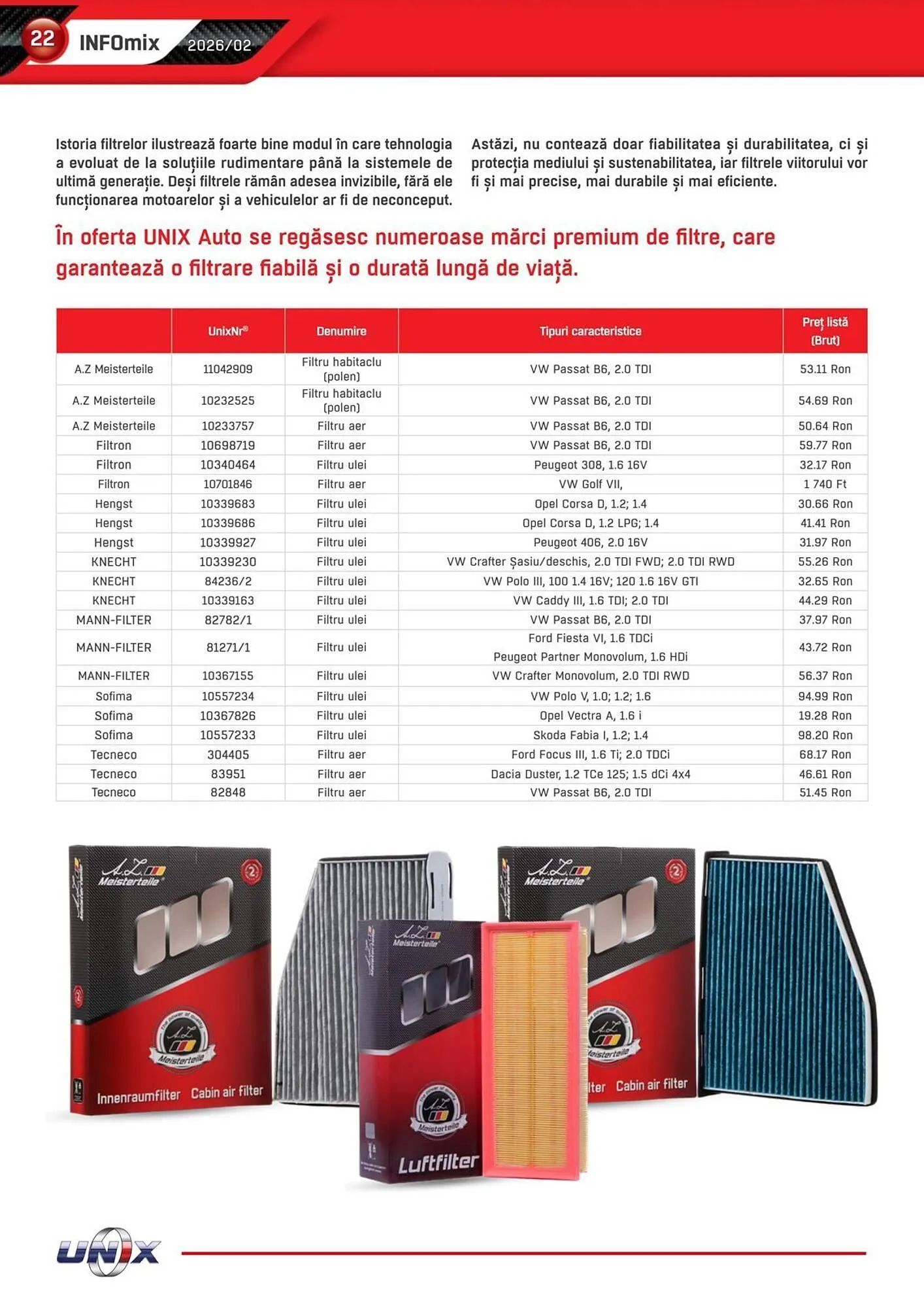 Catalog Catalog UNIX Auto de la 4 februarie până la 28 februarie 2026 - Revista Pagina 22