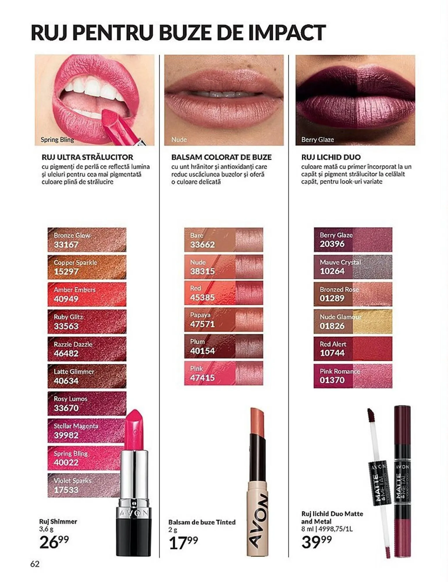 Catalog Avon catalog de la 1 septembrie până la 30 septembrie 2023 - Revista Pagina 62