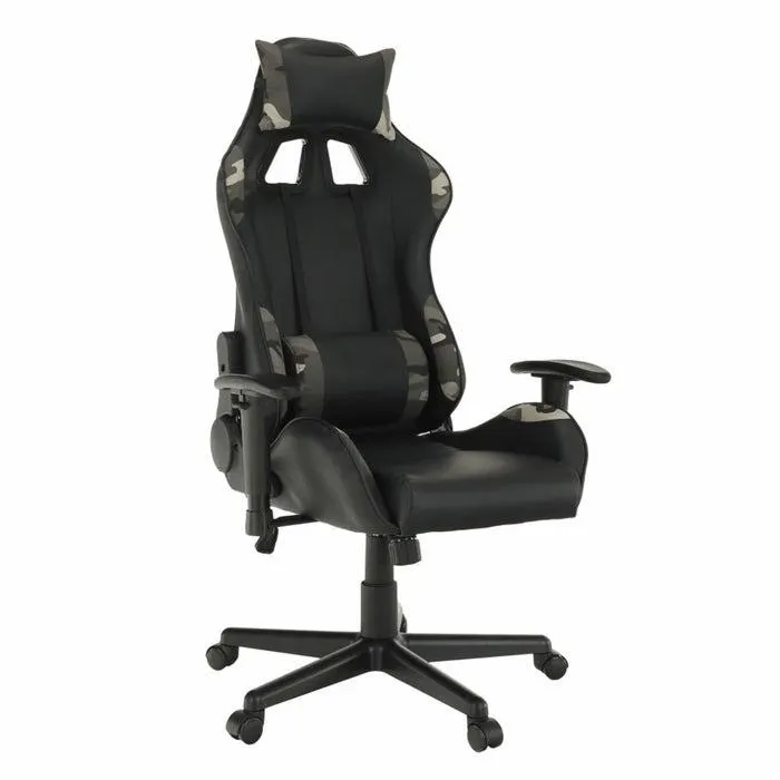 Scaun birou gaming Emre, rotativ, imitatie piele, negru