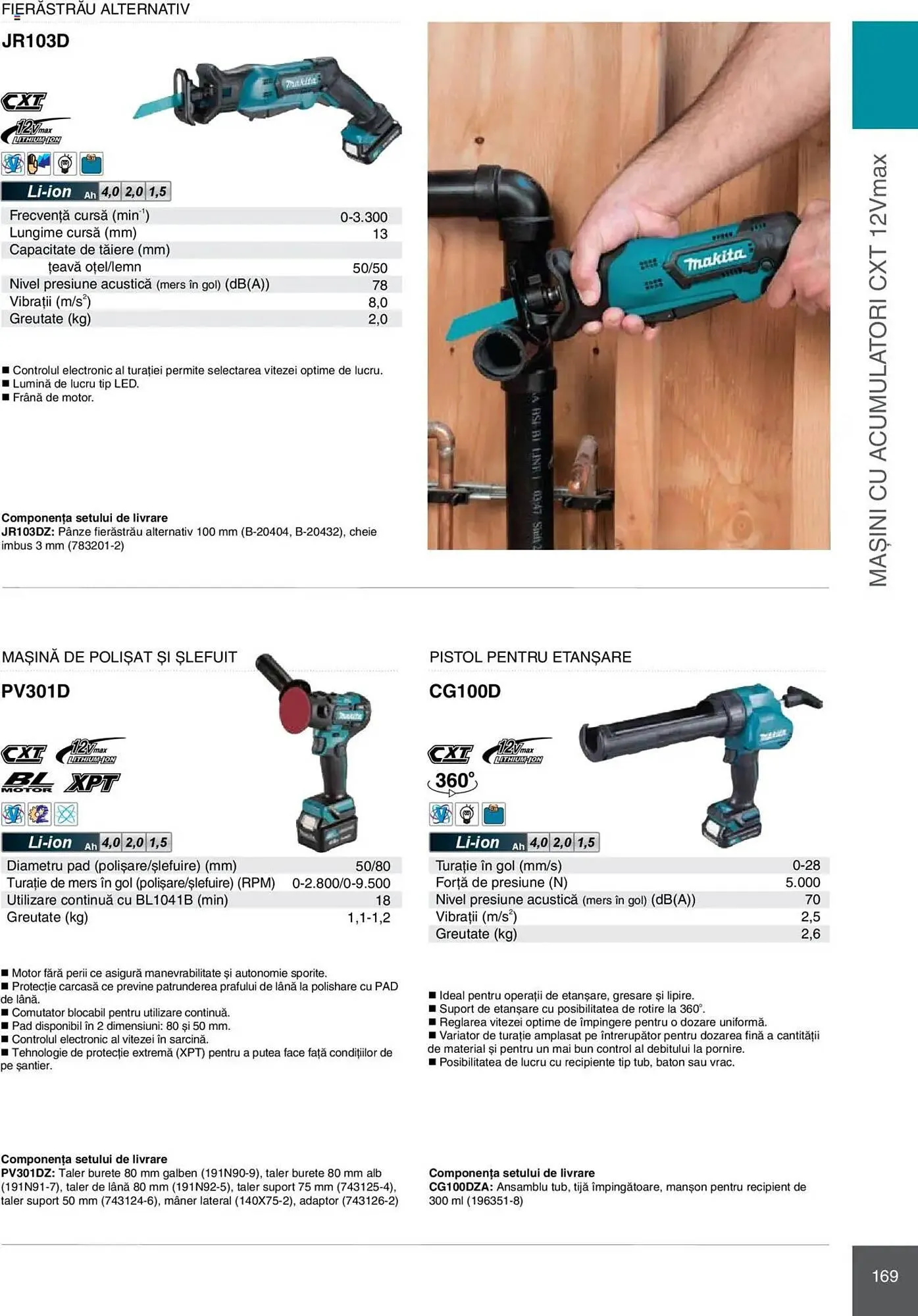 Catalog Catalog Makita de la 8 ianuarie până la 31 decembrie 2025 - Revista Pagina 169