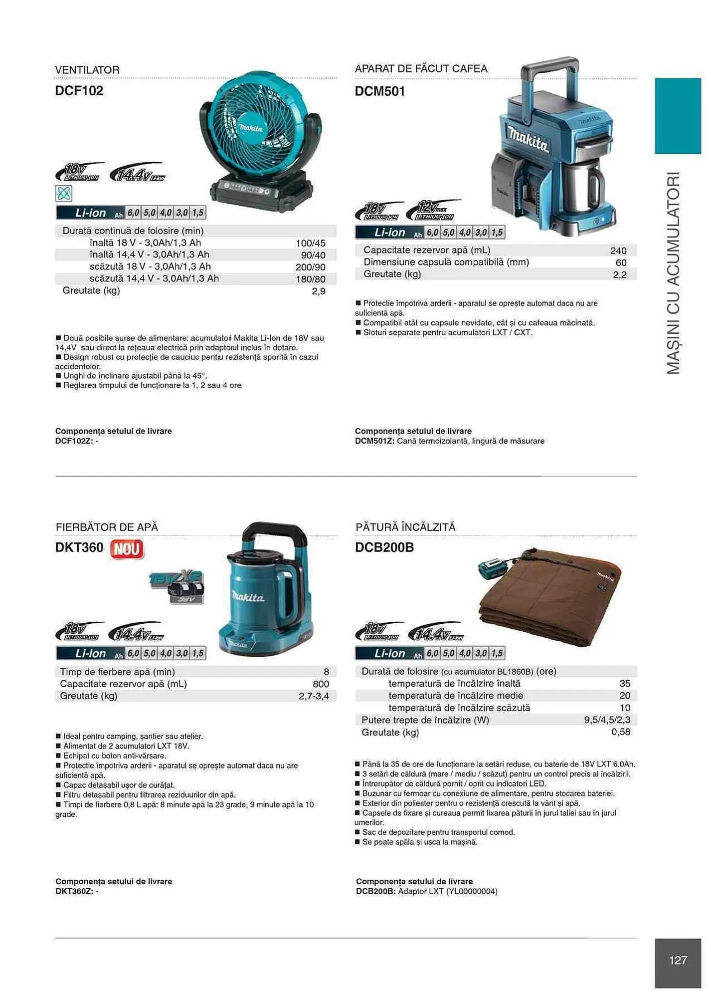 Catalog Makita catalog de la 1 ianuarie până la 31 decembrie 2023 - Revista Pagina 127