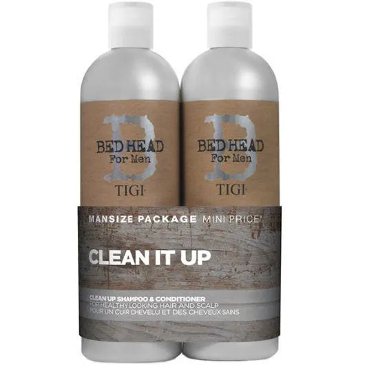 Set Tigi Bed Head Clean It UP for Men Sampon 750ml+Balsam 750ml