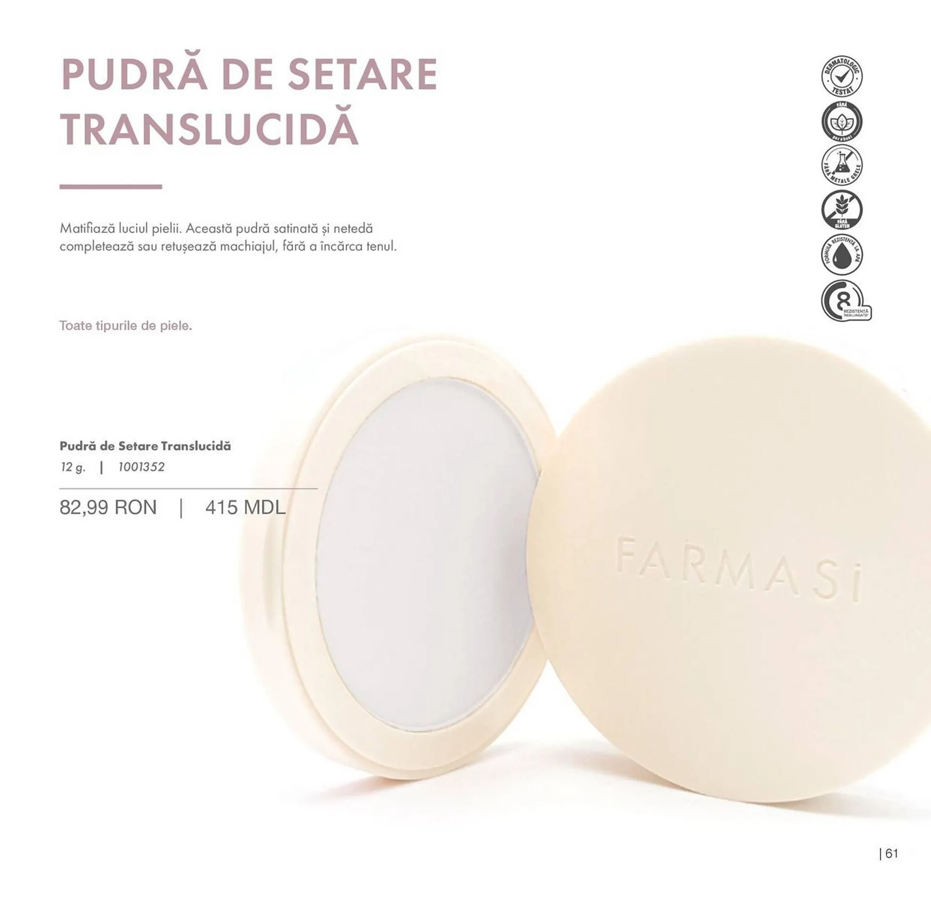 Catalog Catalog Farmasi de la 1 aprilie până la 31 august 2026 - Revista Pagina 61