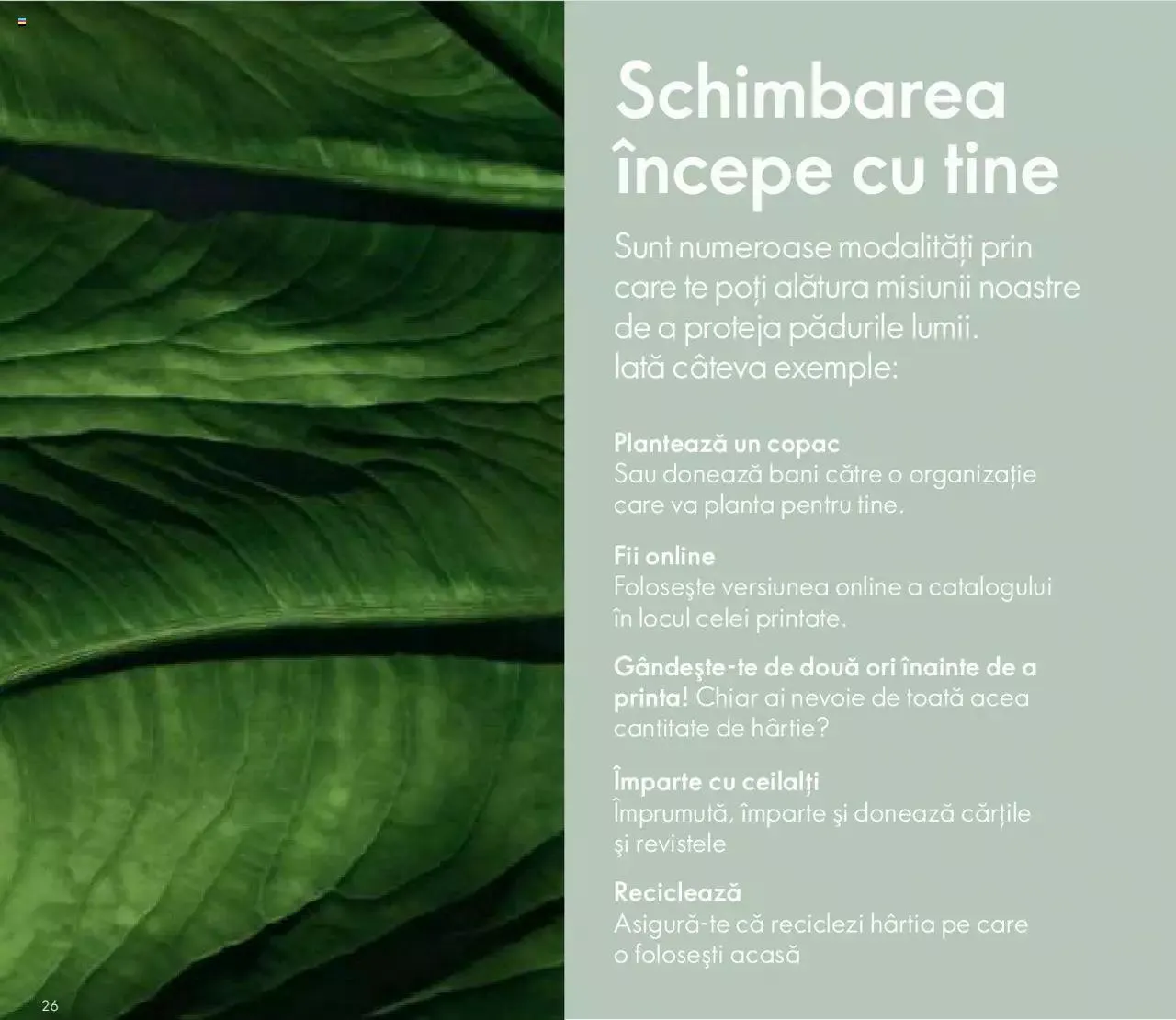 Catalog Oriflame catalog - Broșură Sustenabilitate de la 25 octombrie până la 31 decembrie 2023 - Revista Pagina 26