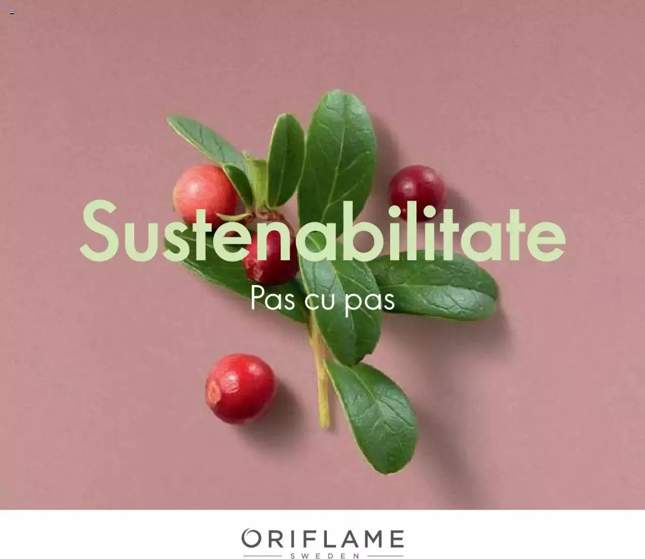 Catalog Oriflame catalog - Broșură Sustenabilitate de la 25 octombrie până la 31 decembrie 2023 - Revista Pagina 1