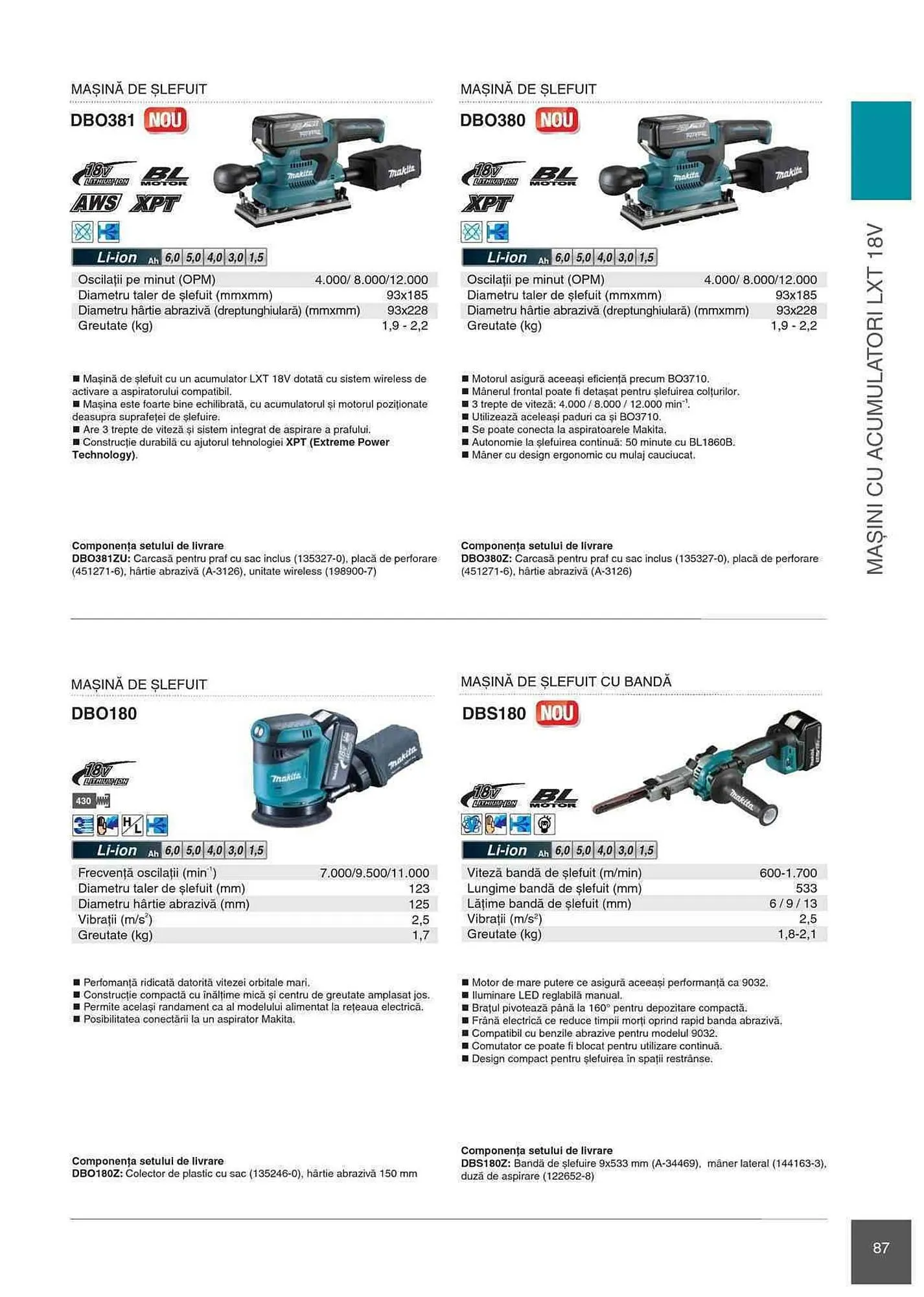 Catalog Makita catalog de la 1 ianuarie până la 31 decembrie 2023 - Revista Pagina 87