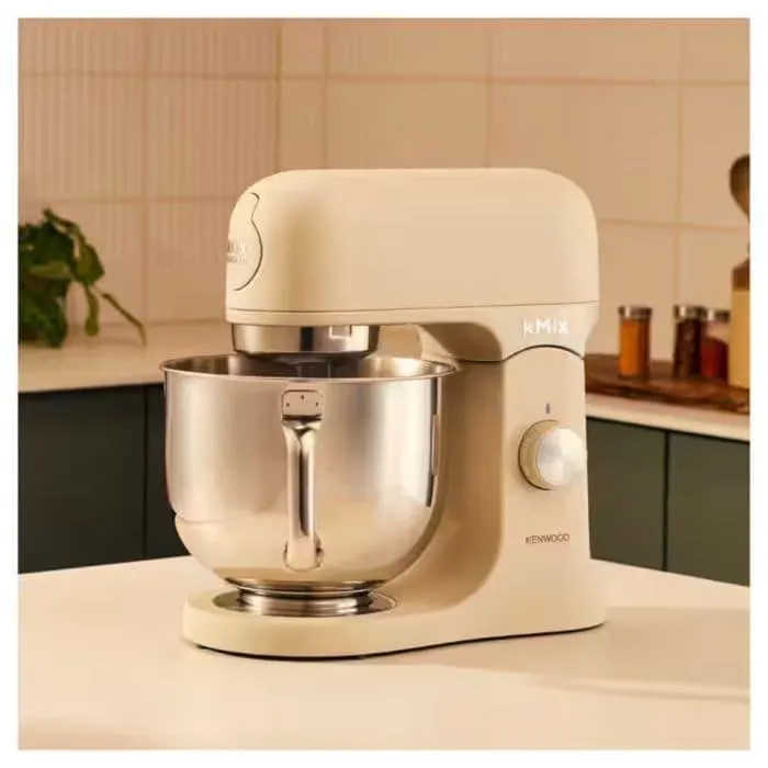 Robot de bucatarie Kenwood kMiX KMX751ACR, 1000 W, 5 litri, 6 trepte viteza, Functie Amestecare Delicata, Crem