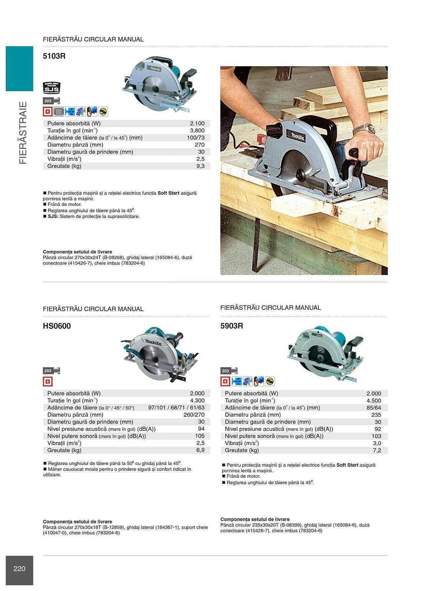 Catalog Makita catalog de la 1 ianuarie până la 31 decembrie 2023 - Revista Pagina 220