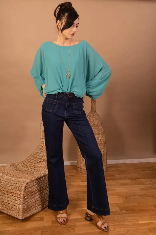 Blugi dama Flare bleumarin JD381