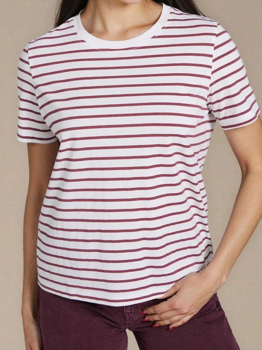 Tricou din bumbac în dungi