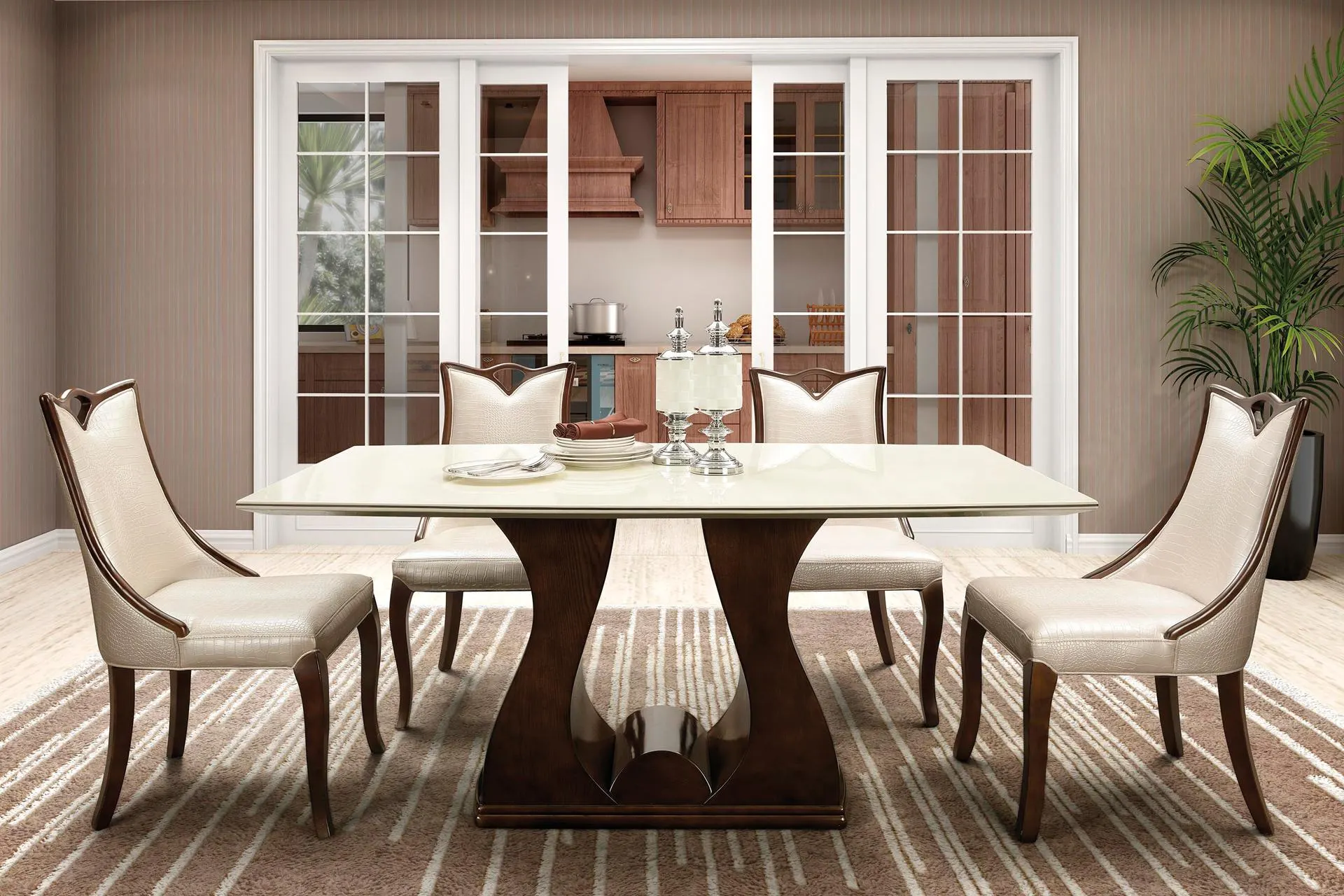 Masă Opera și 4 scaune Opera