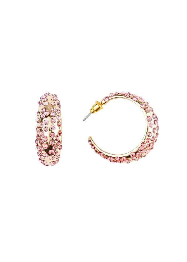 Cercei creole cu cristale