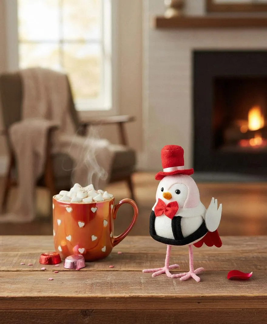 Pasăre pluș cu pălărie