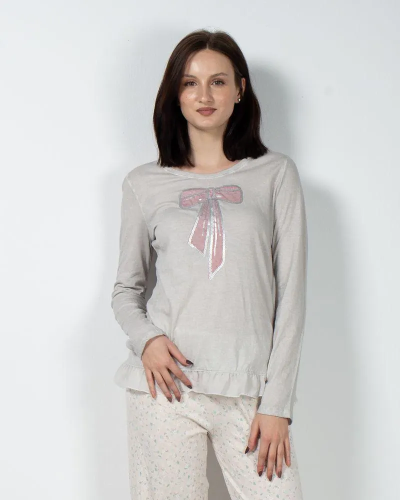 Bluza de pijama din bumbac 23ITT94010