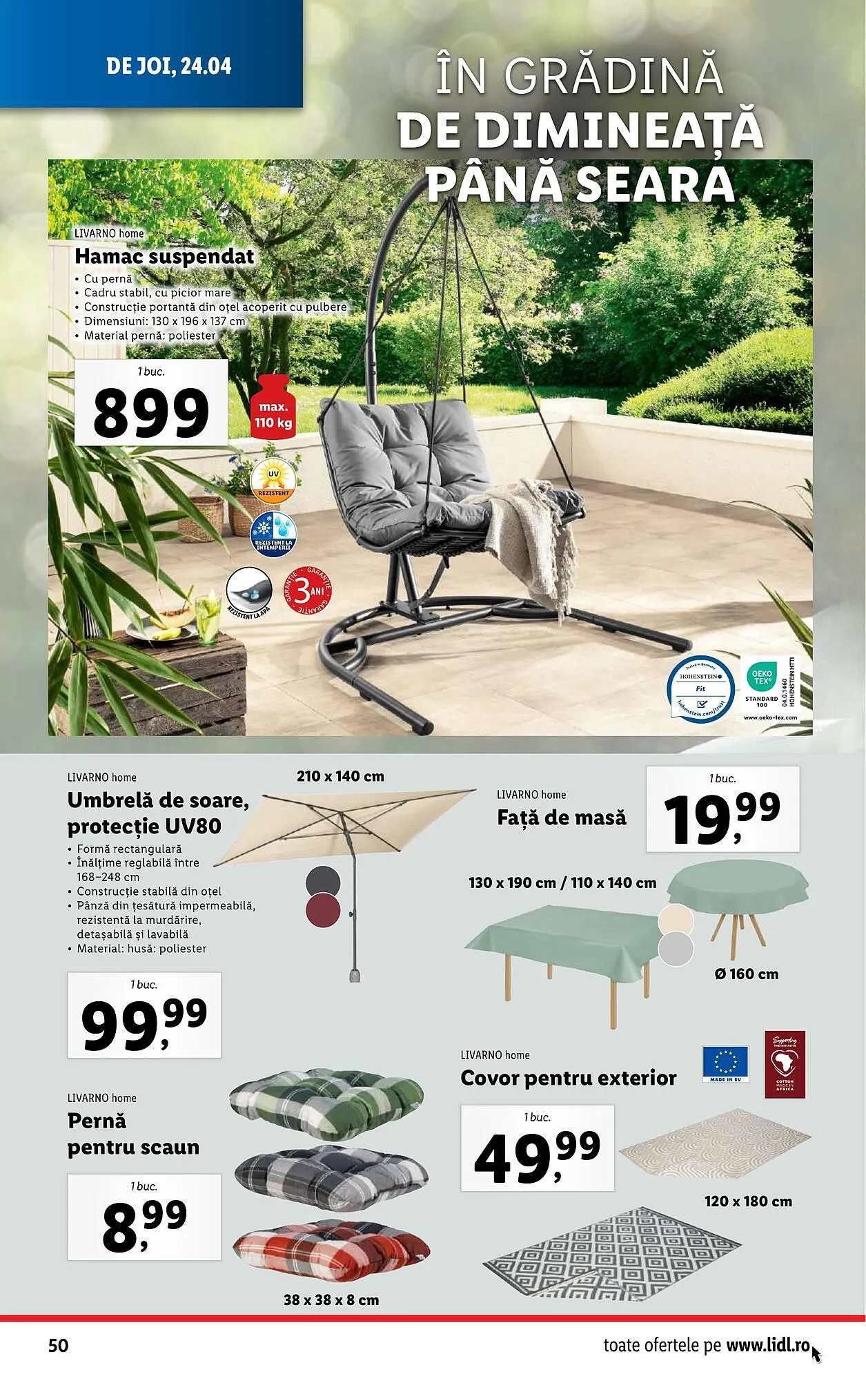 Catalog Catalog Lidl de la 22 aprilie până la 27 aprilie 2025 - Revista Pagina 50