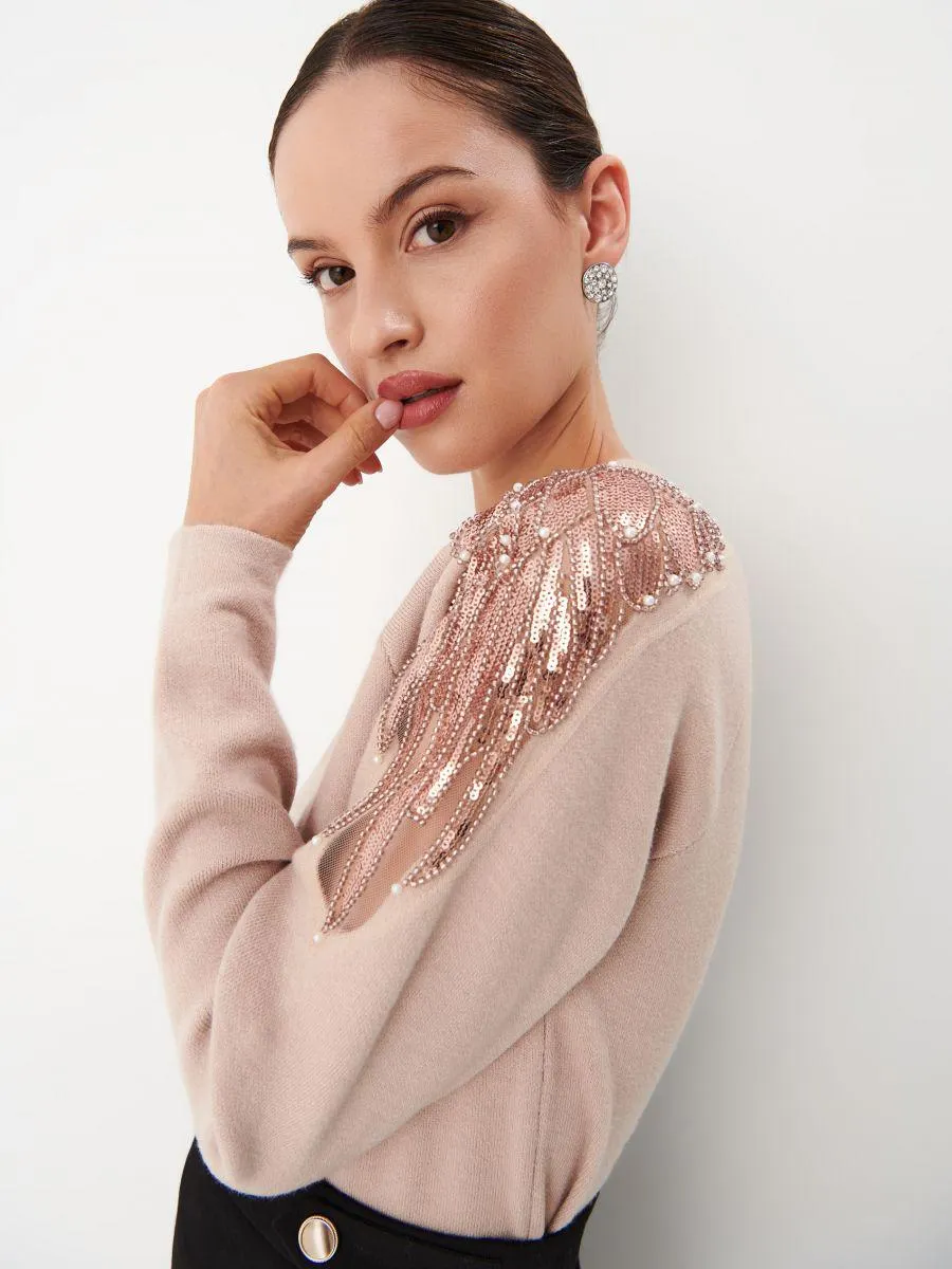 Pulover cu aplicație