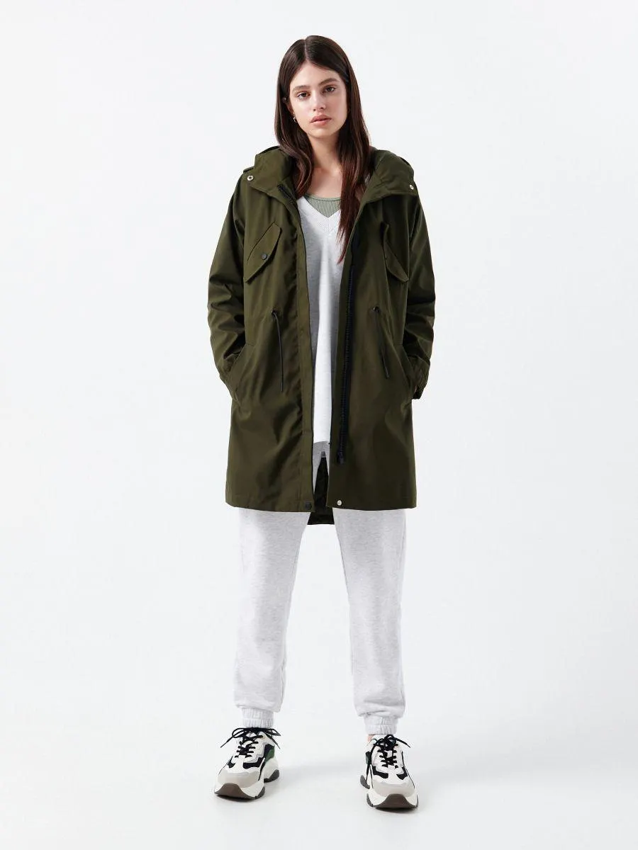 Jachetă parka cu glugă