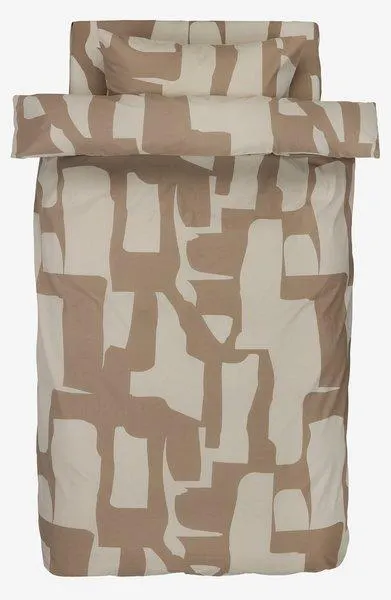 Lenjerie pat+cearșaf REGINA 140x200 maro