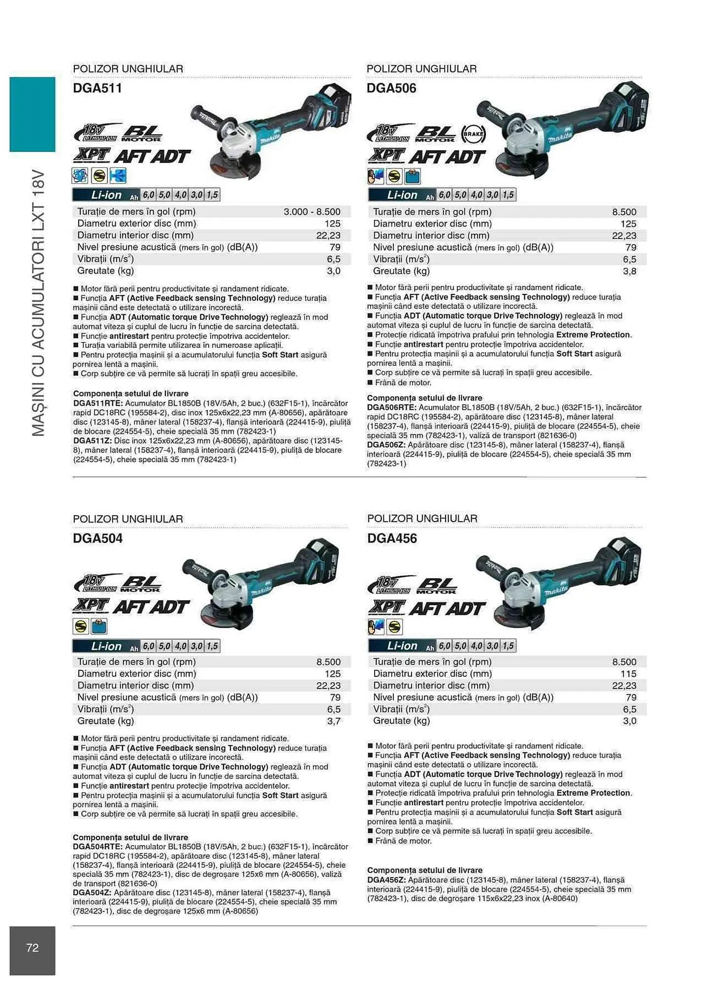 Catalog Makita catalog de la 1 ianuarie până la 31 decembrie 2023 - Revista Pagina 72