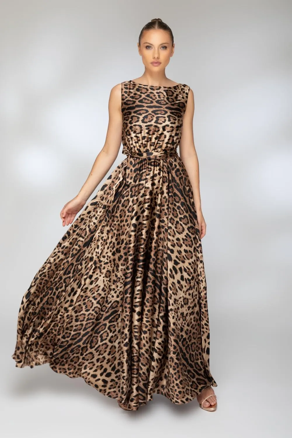 Rochie lunga animal print
