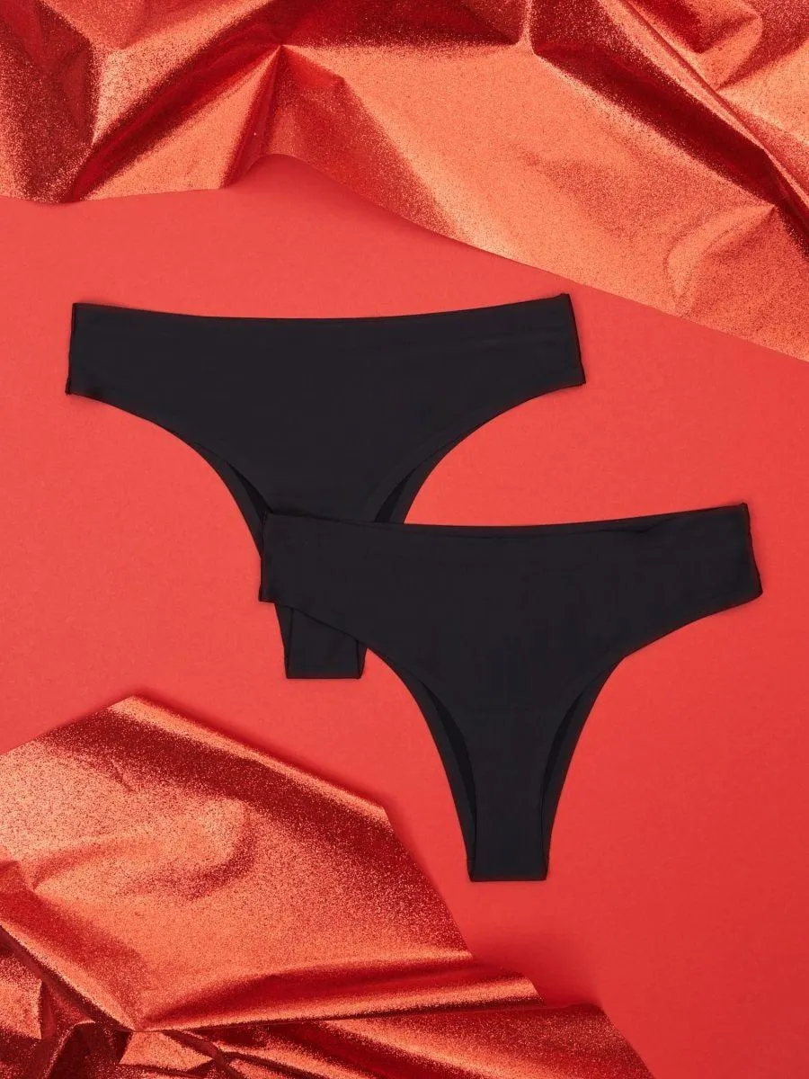 Set de 2 perechi de chiloți cu croială braziliană