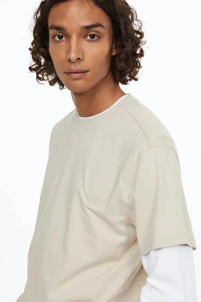 Tricou cu decolteu rotund Regular Fit