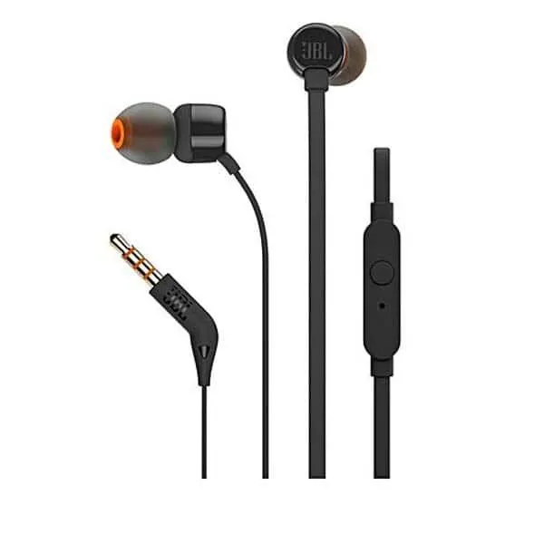 Casti JBL TUNE 110, Cu Fir, In-Ear, Microfon, negru