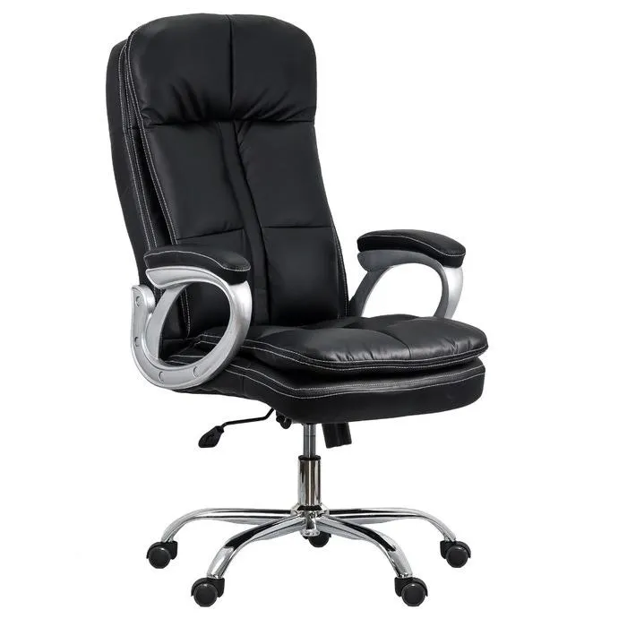 Scaun birou directorial OFF 799, rotativ, imitatie piele, negru