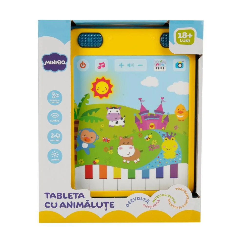 Jucarie bebelusi Minibo, Tableta cu animalute