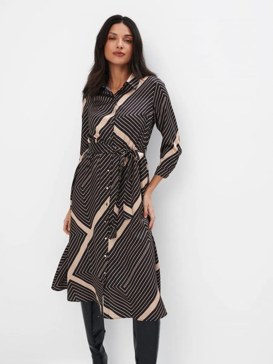 Košilové midi šaty