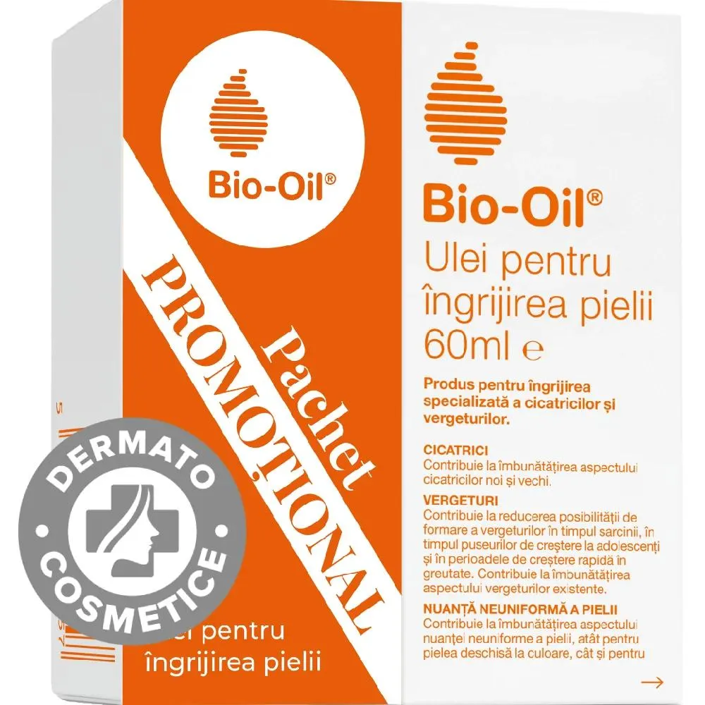 Pachet Ulei pentru ingrijirea pielii, 2 x 60ml, Bio-Oil