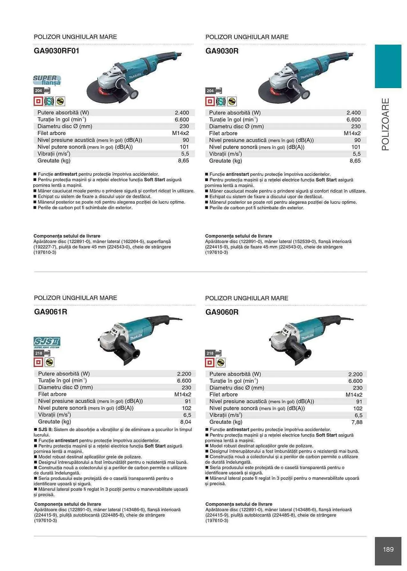 Catalog Makita catalog de la 1 ianuarie până la 31 decembrie 2023 - Revista Pagina 189