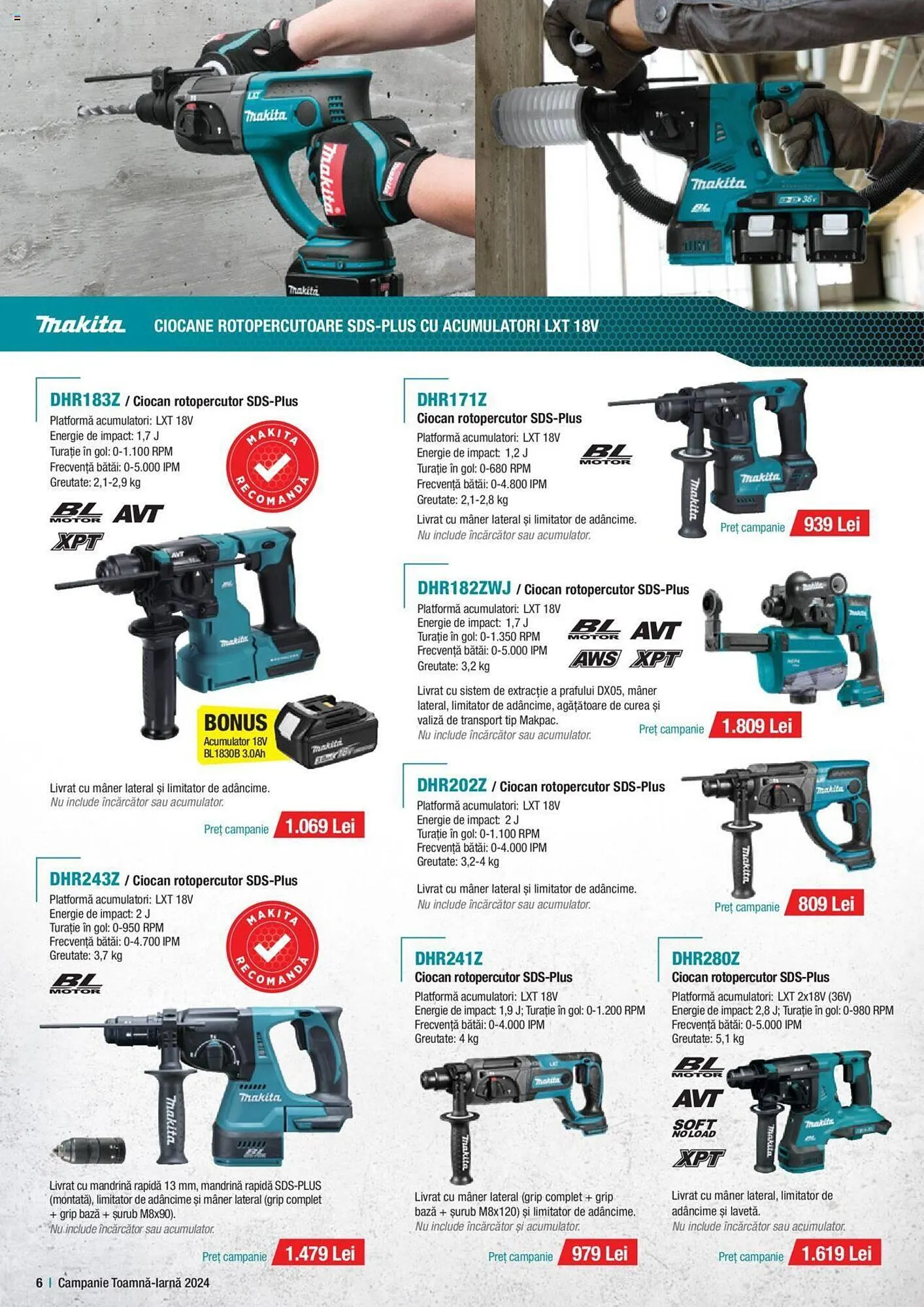 Catalog Catalog Makita de la 1 octombrie până la 20 decembrie 2024 - Revista Pagina 6