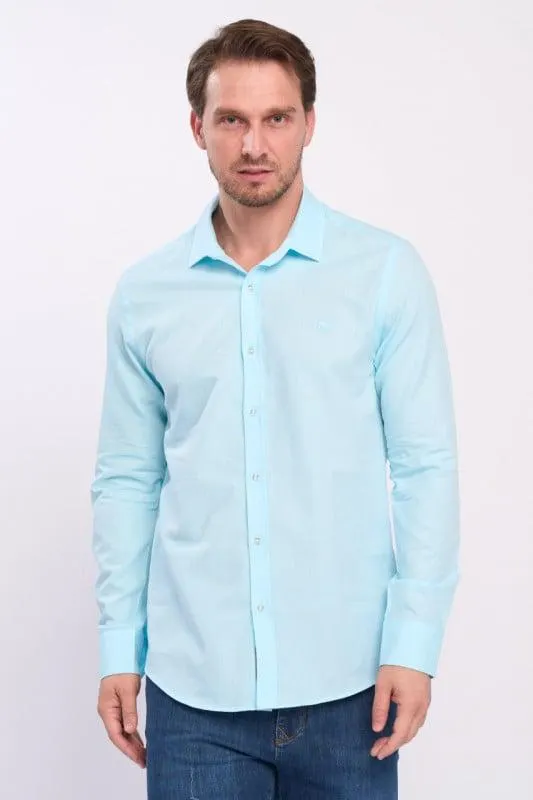 Timeout - Camasa cu maneca lunga barbat regular de culoare uniforma