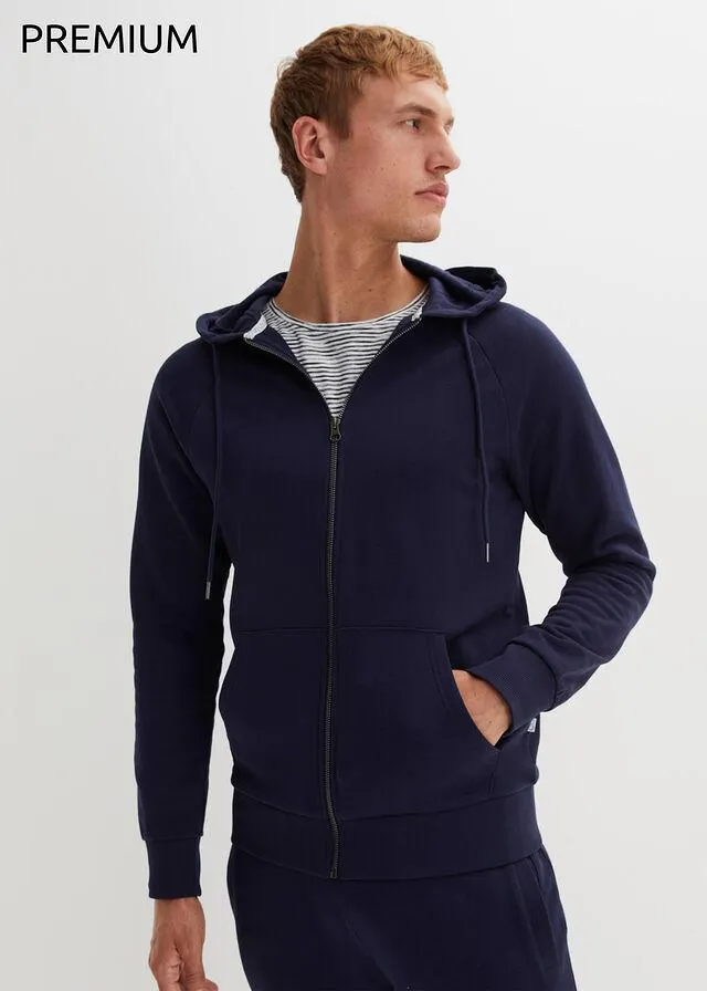 Jachetă casual Premium cu glugă, bumbac bio