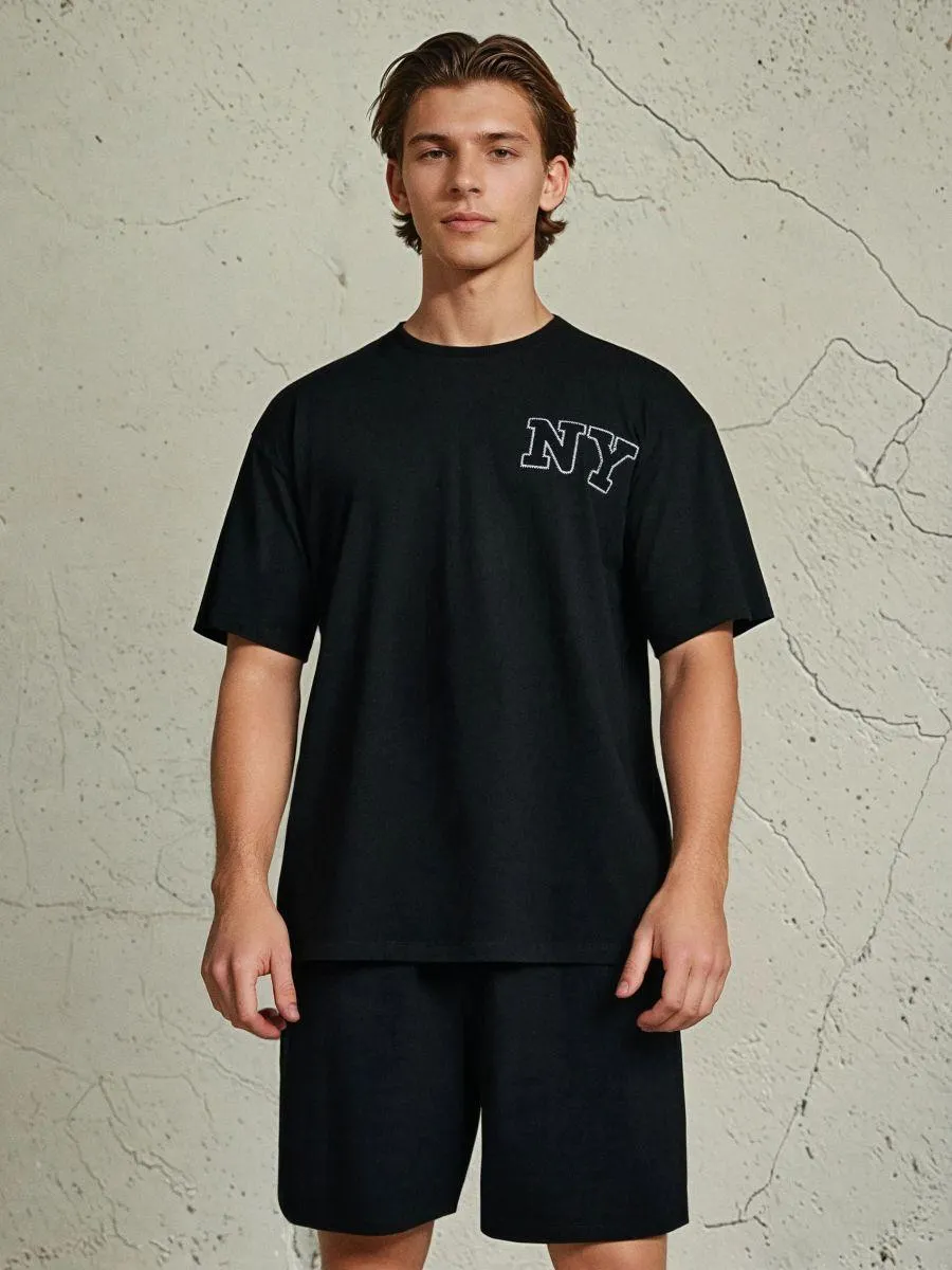 Pijamă oversize din două piese