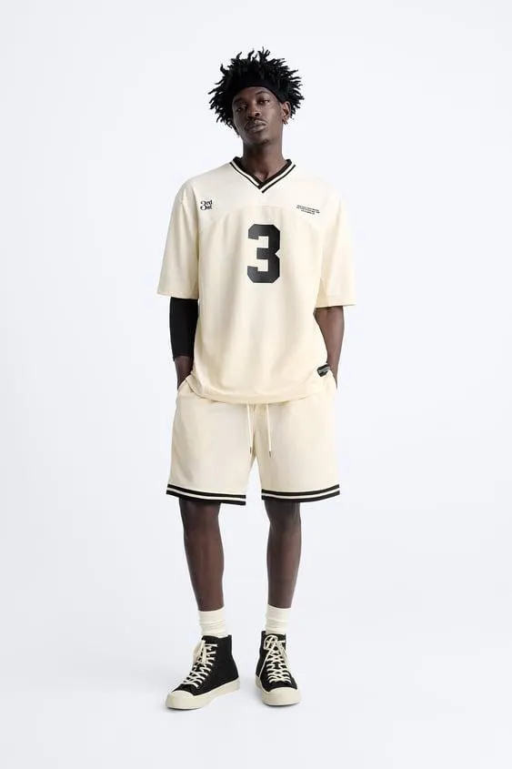 BERMUDE JOGGER CU STRUCTURĂ