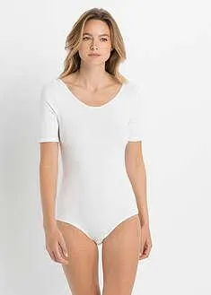Body mâneci semilungi, cu bumbac