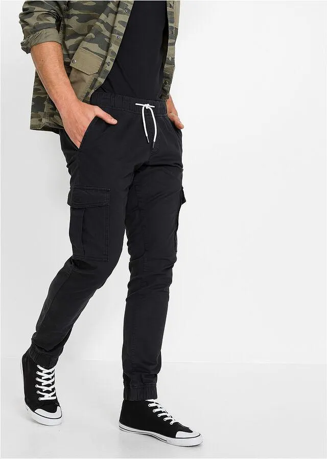 Pantaloni slim, buzunare cargo