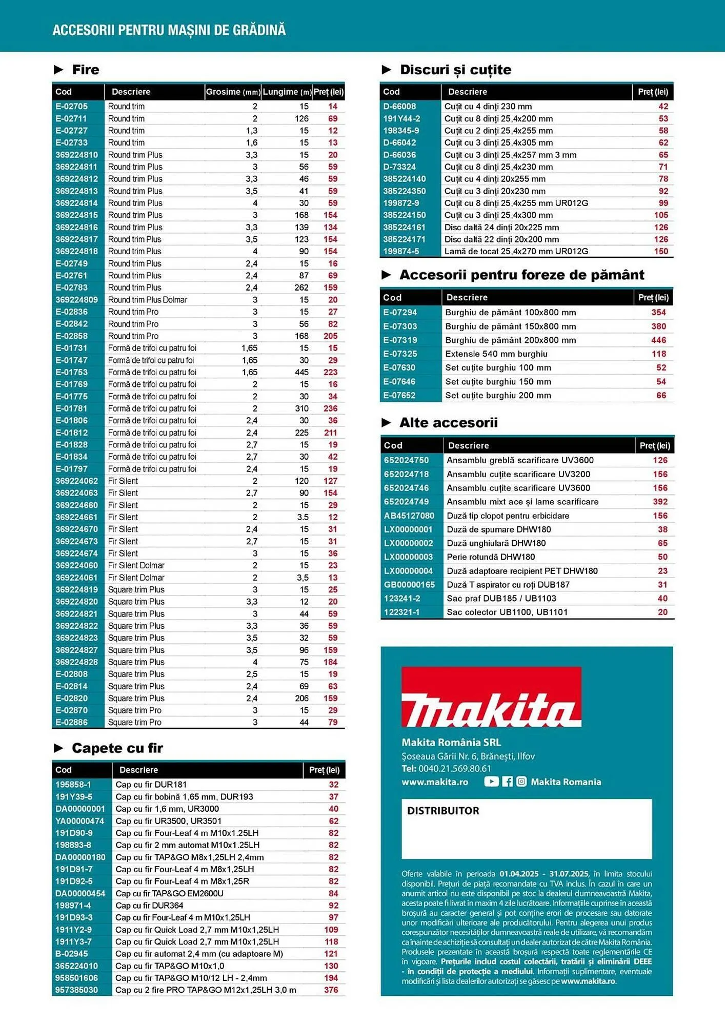 Catalog Catalog Makita de la 1 aprilie până la 31 august 2025 - Revista Pagina 32