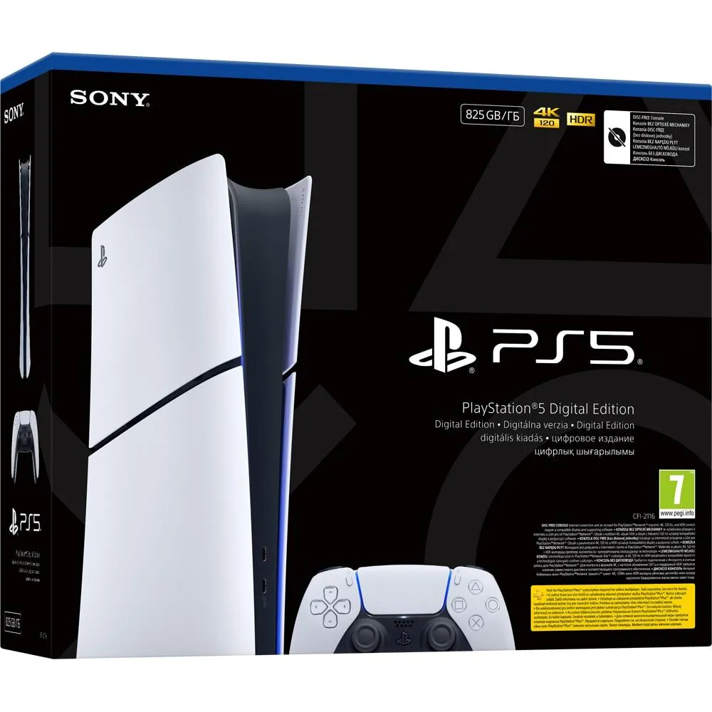 Consola PlayStation 5 Slim Digital Edition (PS5) 825GB, E-Chassis, White