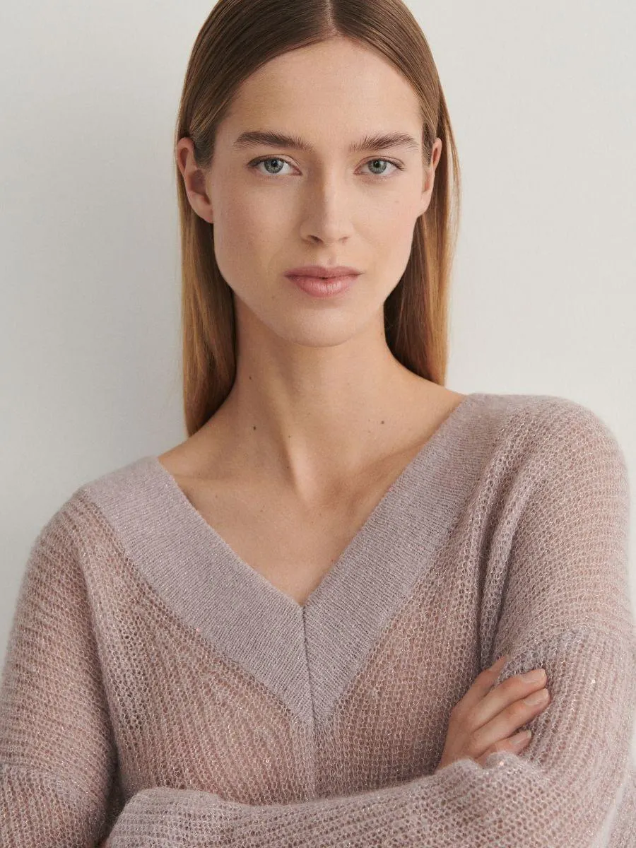 Pulover oversize cu lână